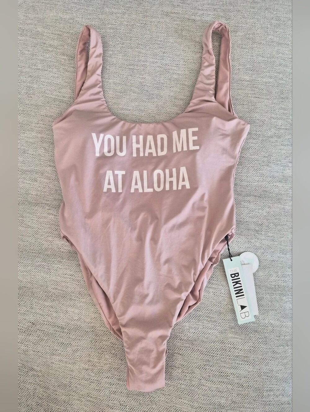 The Bikini Lab Dusty Pink One-Piece Swimsuit